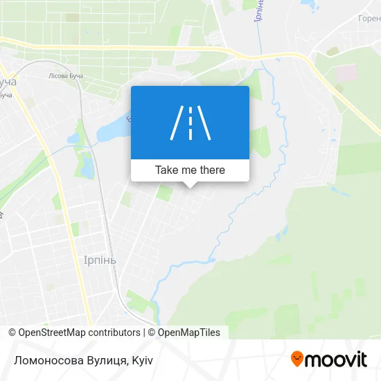 Карта Ломоносова Вулиця