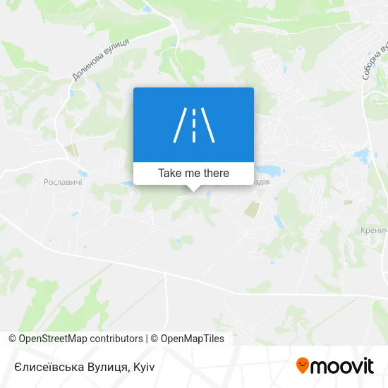 Карта Єлисеївська Вулиця