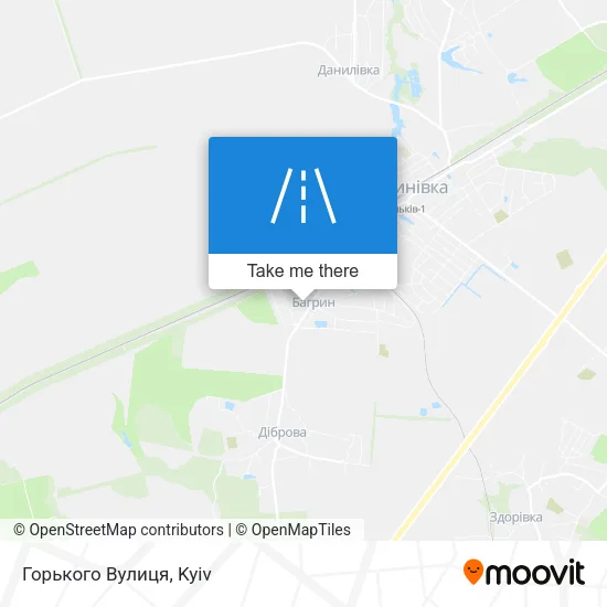 Карта Горького Вулиця