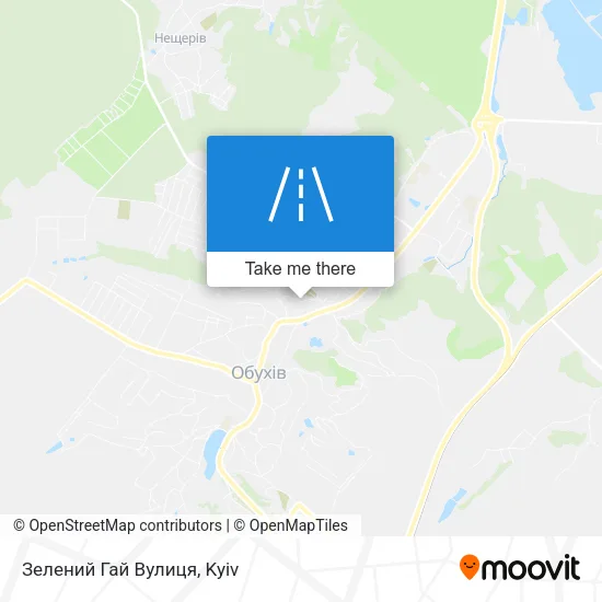 Карта Зелений Гай Вулиця
