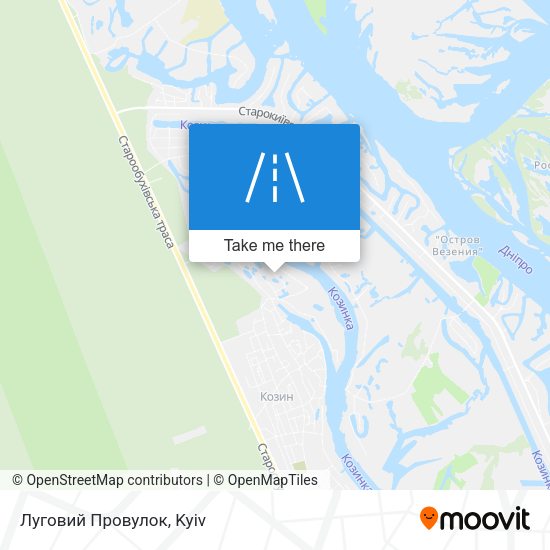 Карта Луговий Провулок