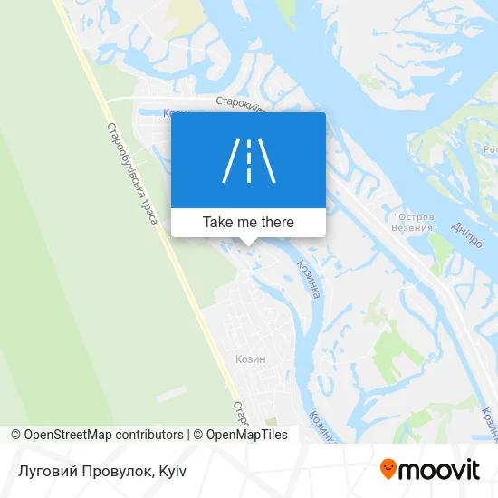 Карта Луговий Провулок
