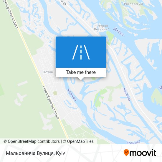Мальовнича Вулиця map
