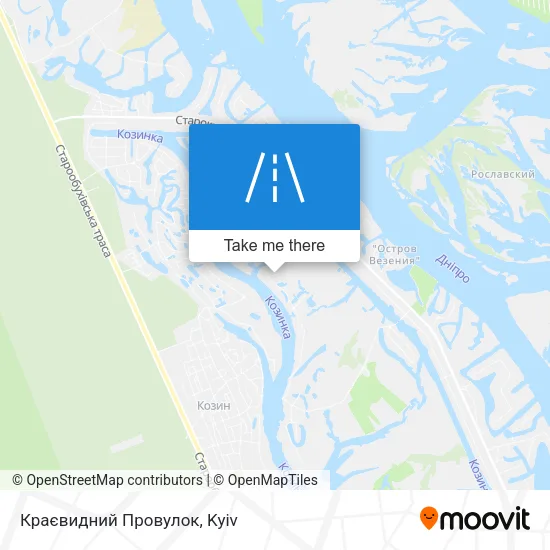 Карта Краєвидний Провулок