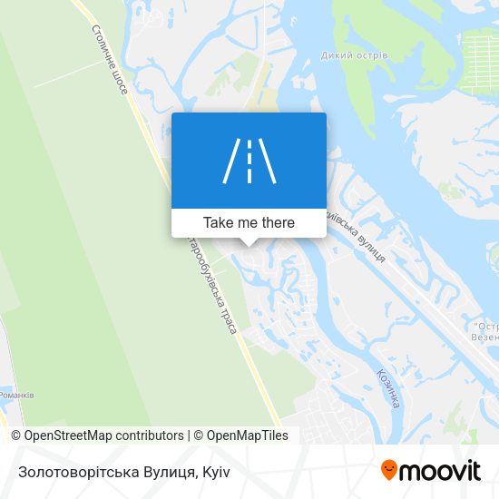 Золотоворітська Вулиця map