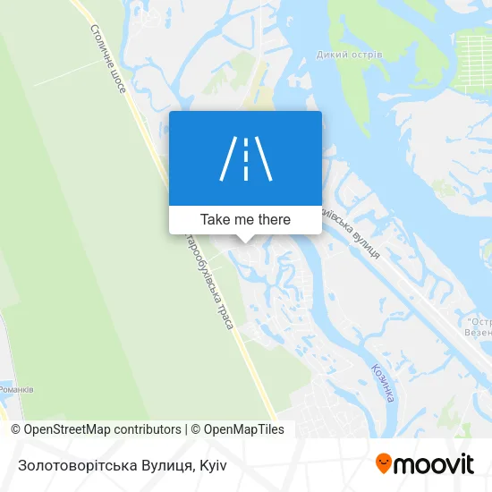Карта Золотоворітська Вулиця
