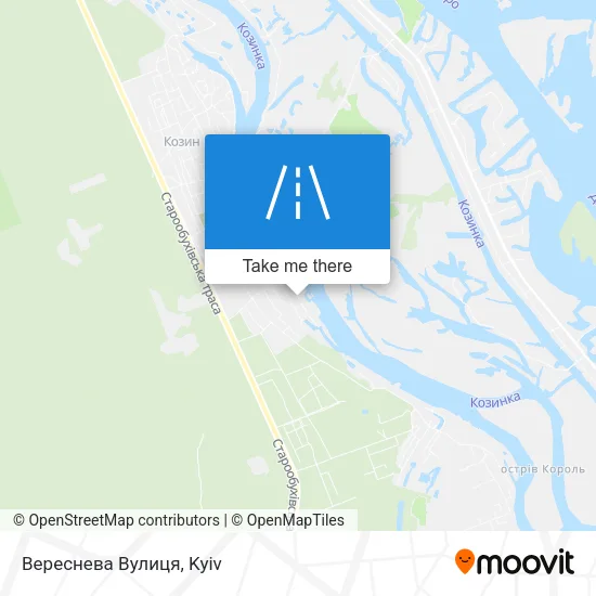 Карта Вереснева Вулиця