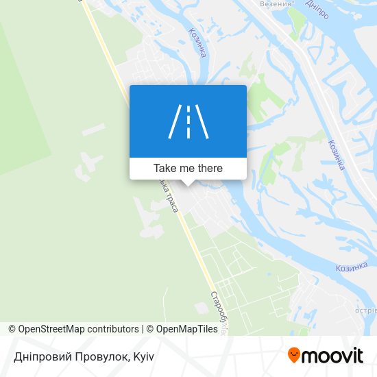 Дніпровий Провулок map