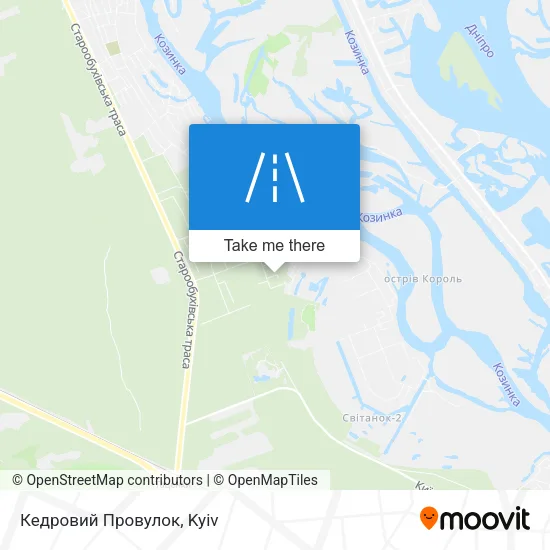 Карта Кедровий Провулок