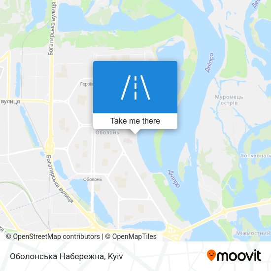 Оболонська Набережна map