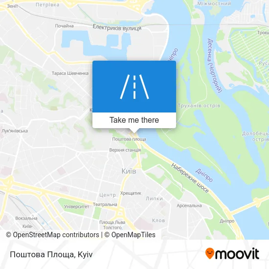 Карта Поштова Площа