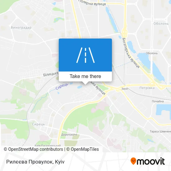 Карта Рилєєва Провулок