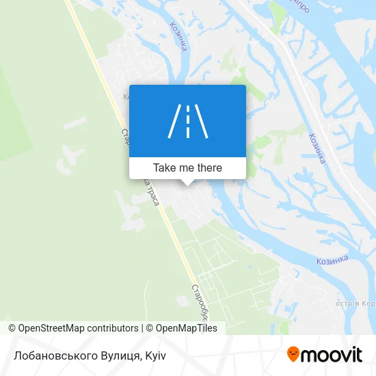 Карта Лобановського Вулиця