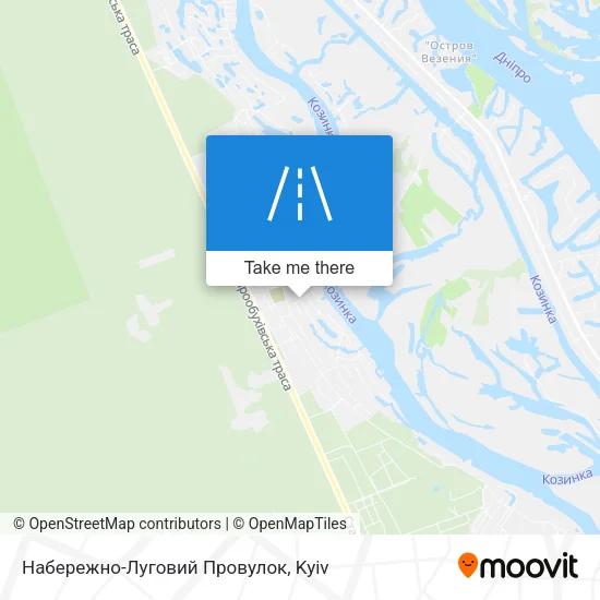 Карта Набережно-Луговий Провулок