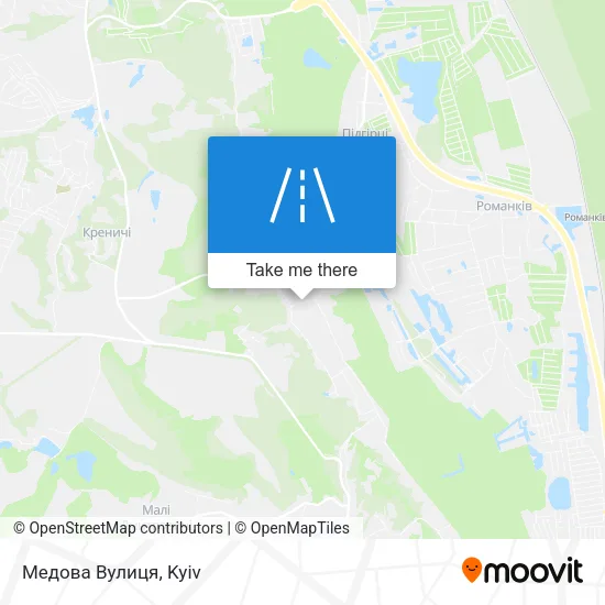 Карта Медова Вулиця