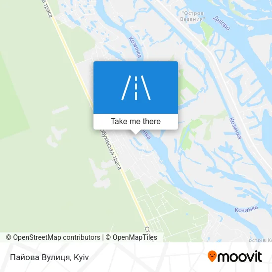 Карта Пайова Вулиця