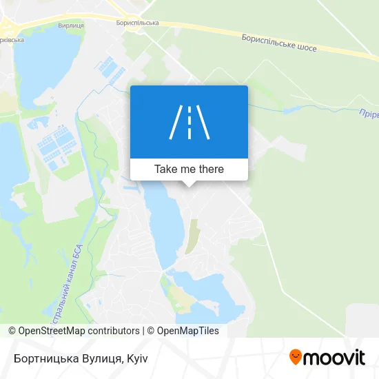 Карта Бортницька Вулиця