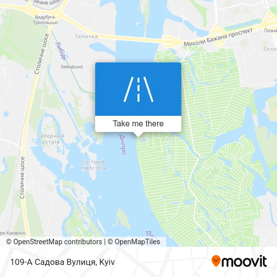Карта 109-А Садова Вулиця
