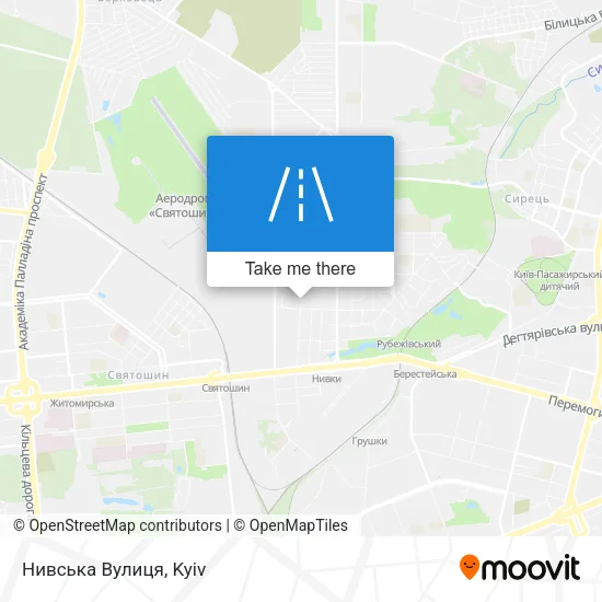 Карта Нивська Вулиця