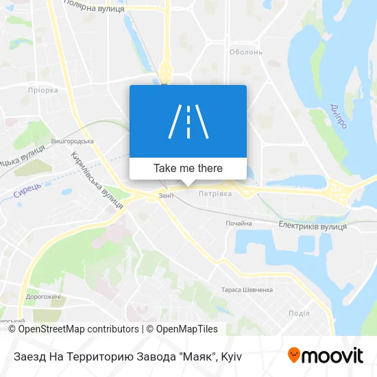 Карта Заезд На Территорию Завода "Маяк"