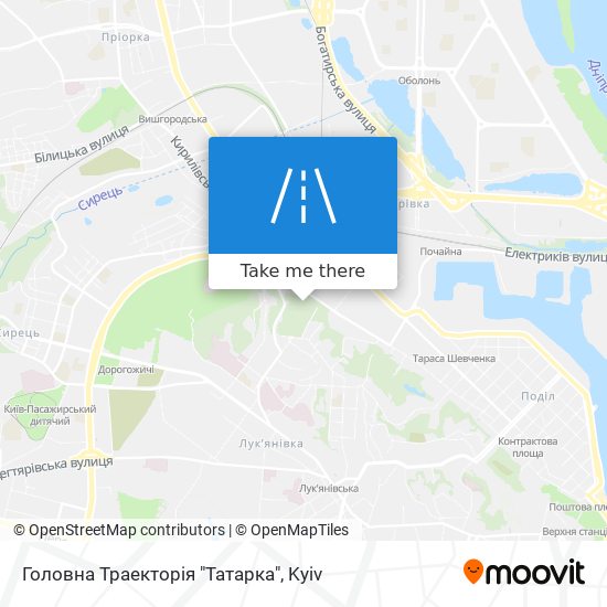 Карта Головна Траекторія "Татарка"