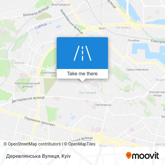 Деревлянська Вулиця map