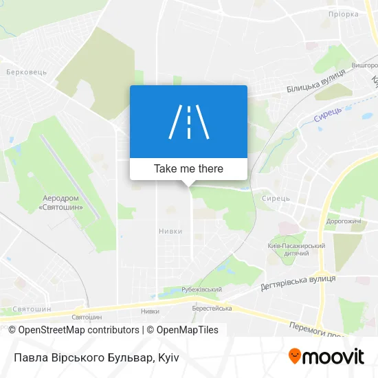 Карта Павла Вірського Бульвар