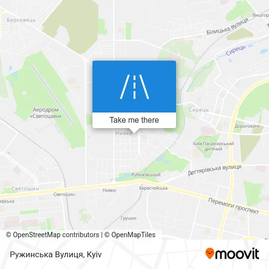 Карта Ружинська Вулиця