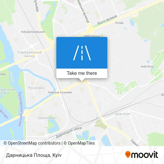 Карта Дарницька Площа