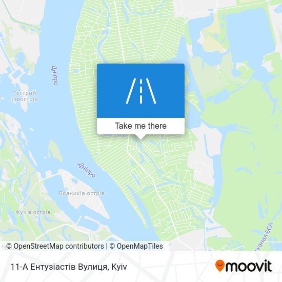 11-А Ентузіастів Вулиця map