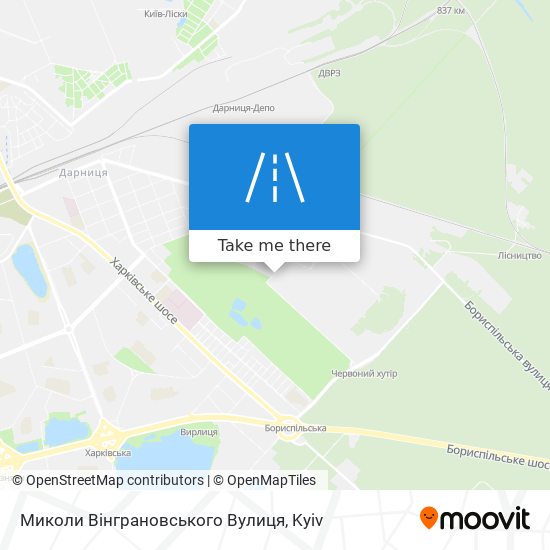 Карта Миколи Вінграновського Вулиця