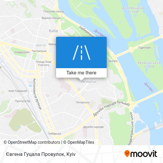 Євгена Гуцала Провулок map