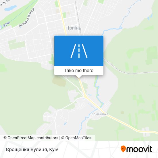 Карта Єрощенка Вулиця
