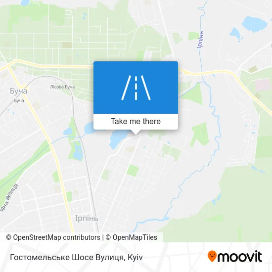 Карта Гостомельське Шосе Вулиця