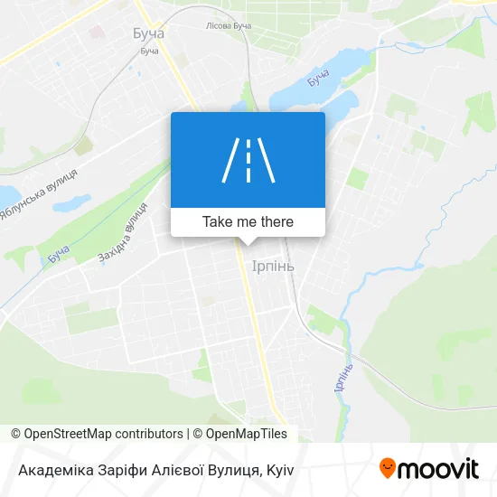 Карта Академіка Заріфи Алієвої Вулиця