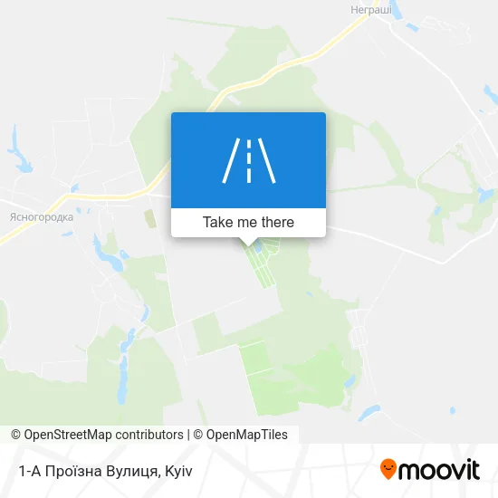 Карта 1-А Проїзна Вулиця
