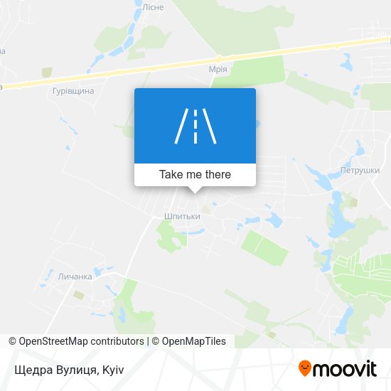 Щедра Вулиця map