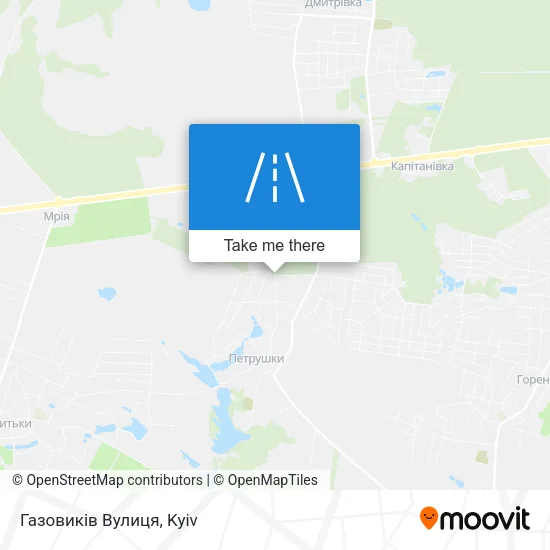 Карта Газовиків Вулиця