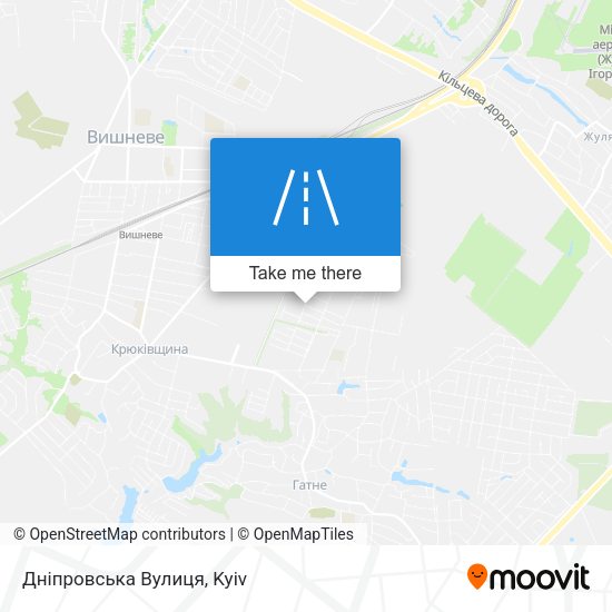 Дніпровська Вулиця map