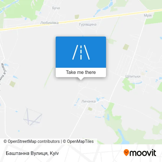 Карта Баштанна Вулиця