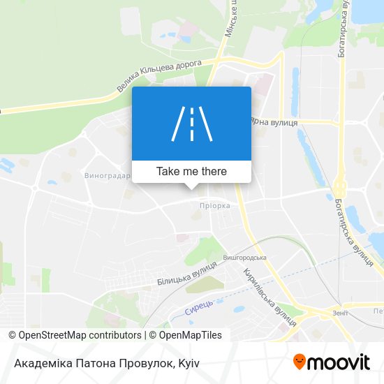 Академіка Патона Провулок map