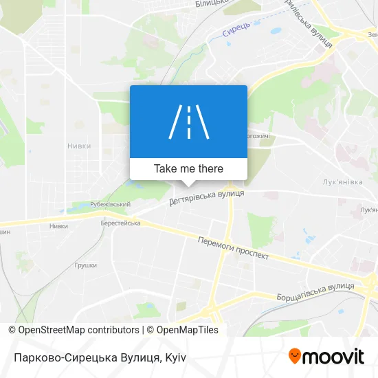 Карта Парково-Сирецька Вулиця
