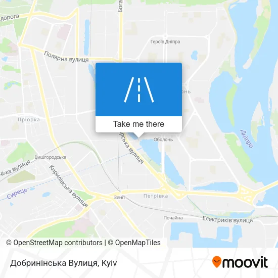 Карта Добринінська Вулиця