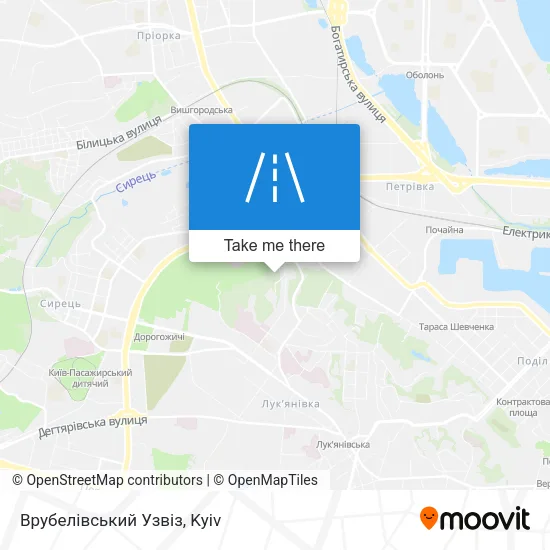 Карта Врубелівський Узвіз