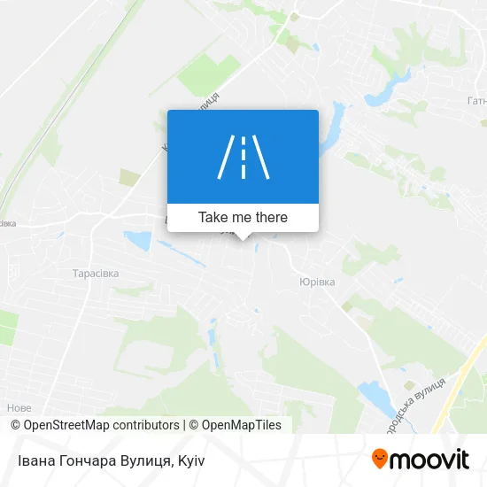 Карта Івана Гончара Вулиця