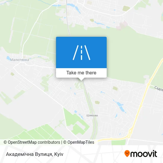 Карта Академічна Вулиця