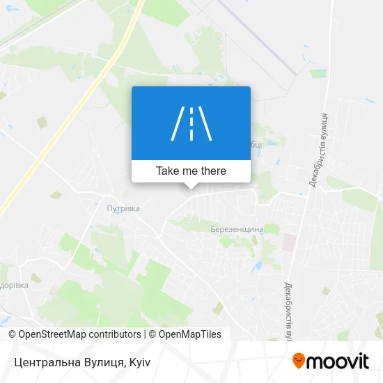 Карта Центральна Вулиця