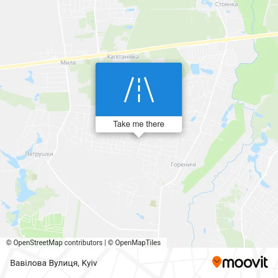 Карта Вавілова Вулиця