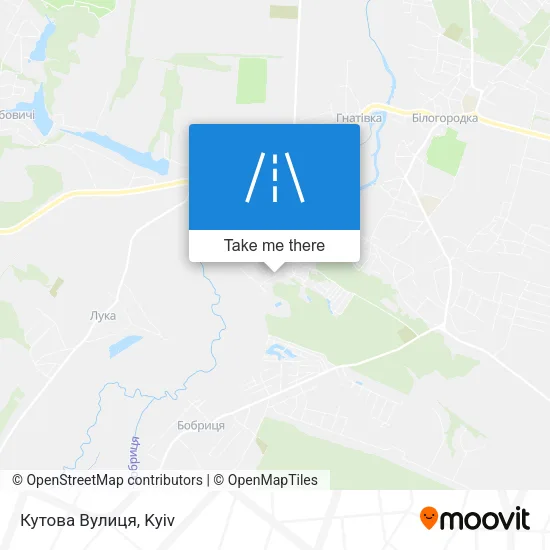 Карта Кутова Вулиця
