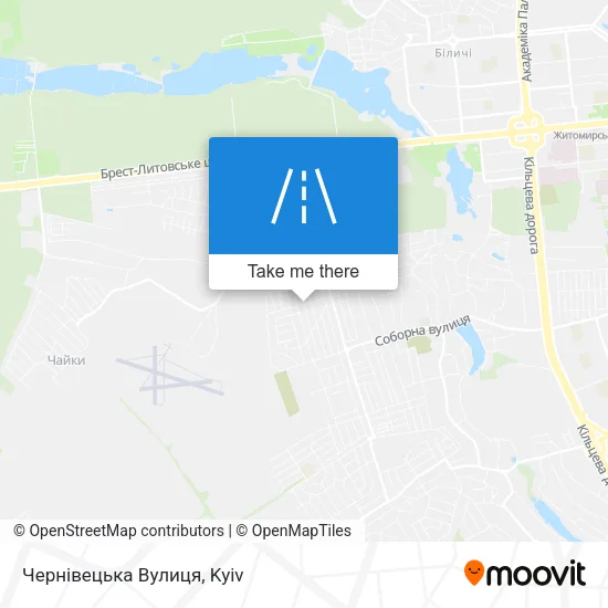 Карта Чернівецька Вулиця